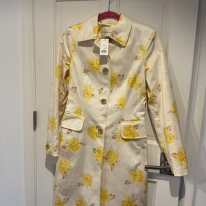 Banana Republic Yellow Floral Jacket